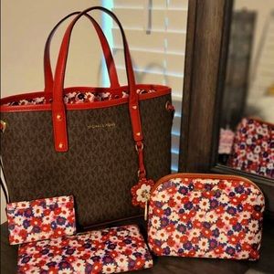 Micheal Kors with wallet, makeup bag